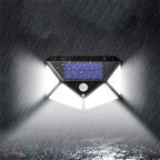 100 LED Solar Motion Sensor Wall Light – Wide Angle Outdoor Security Lamp