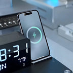 7-in-1 Wireless Charging Station – Fast Charger Dock with Night Light & Bluetooth Clock
