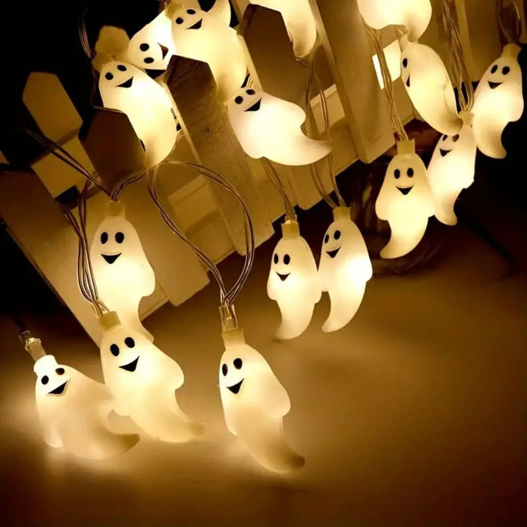 Halloween Ghost String Lights – Battery Powered LED