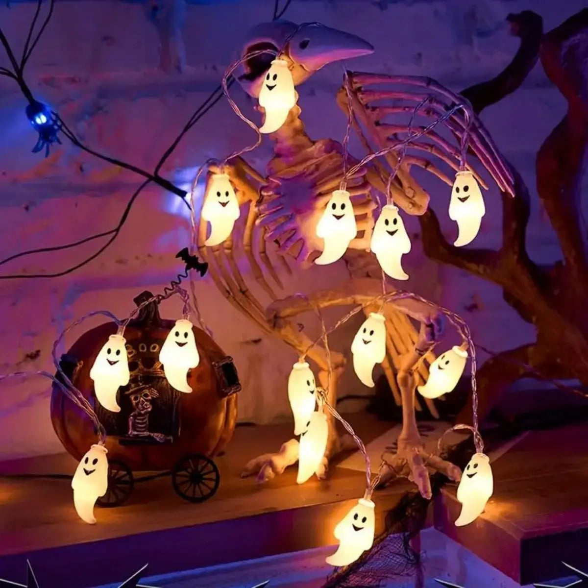 Halloween Ghost String Lights – Battery Powered LED