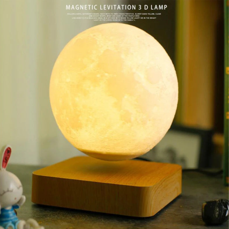 Levitating Moon Lamp – 3D Magnetic Floating LED Night Light