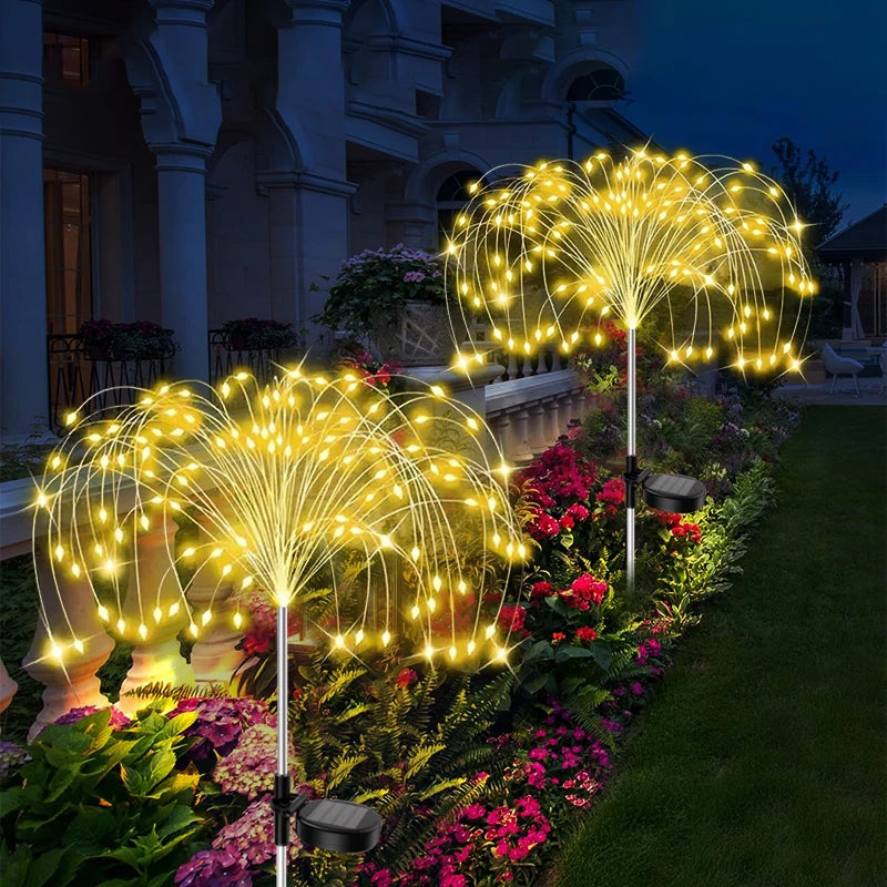 Solar Firework Lights Outdoor – Waterproof LED Garden Pathway Decor