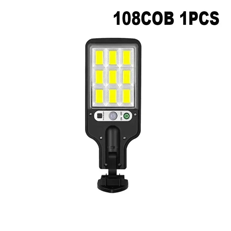 LED Solar Motion Sensor Wall Lights 108/117 COB – Waterproof Outdoor Security Lamps