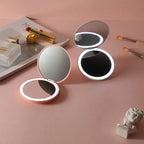 LED Compact Makeup Mirror – 2-Sided Folding Pocket Mirror with Light