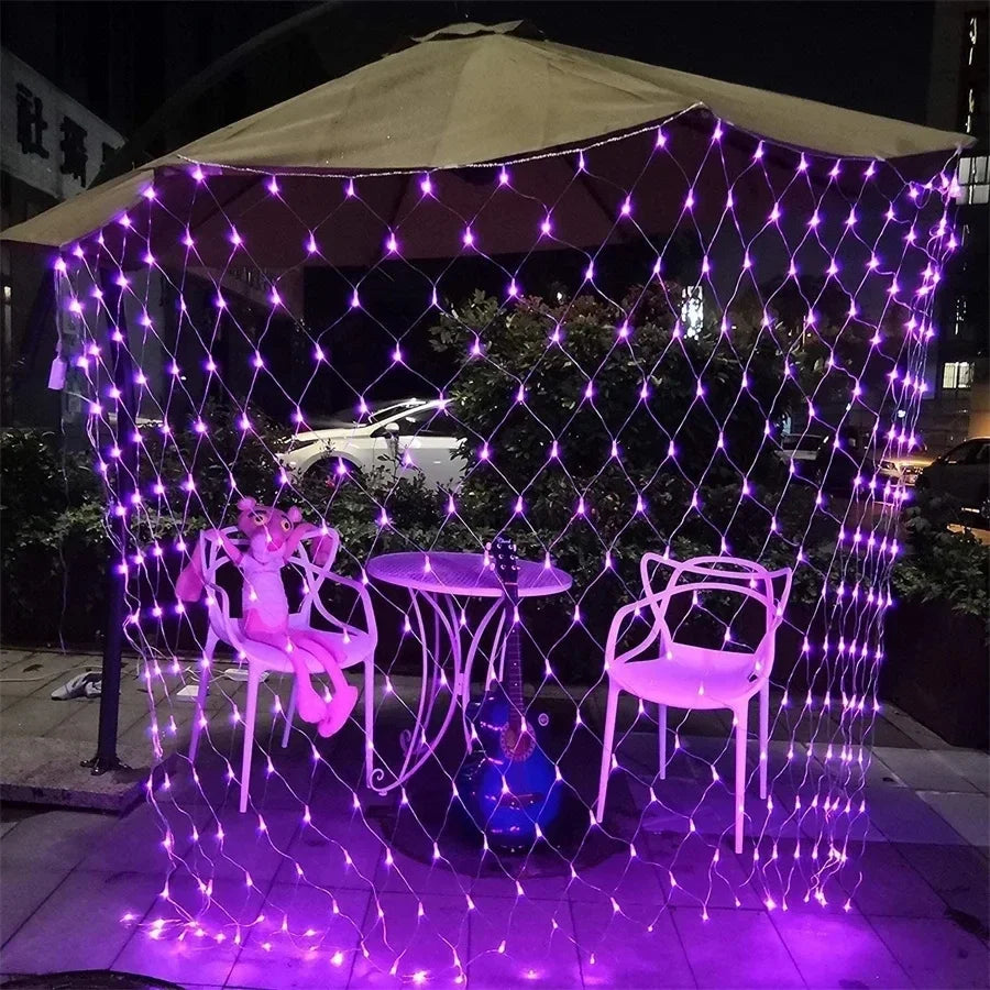 Holidays LED Net Mesh Lights – Fairy Curtain Garland