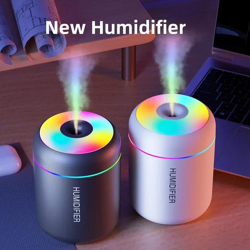 Mini USB Air Humidifier – 180ml Aroma Diffuser with LED Light