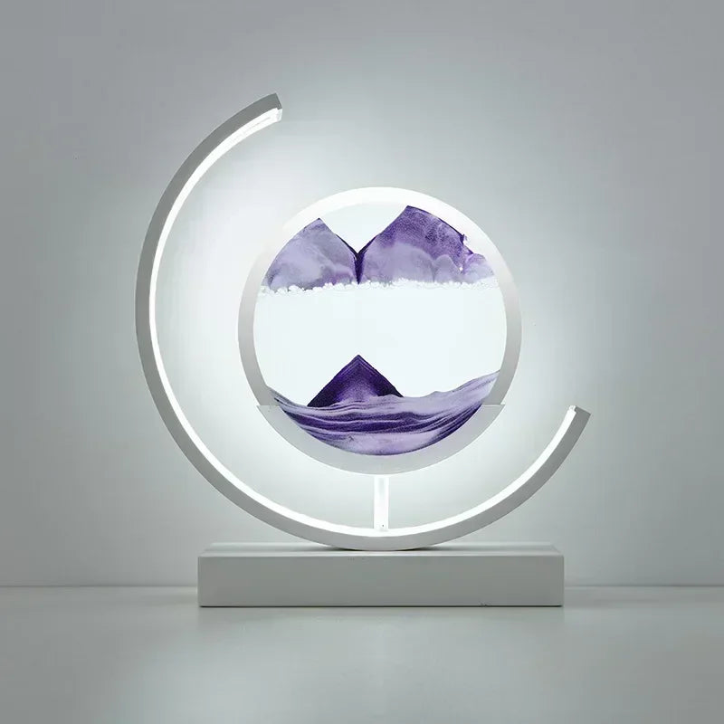 LED Sand Art Lamp – Flowing Quicksand 3D Hourglass Night Light