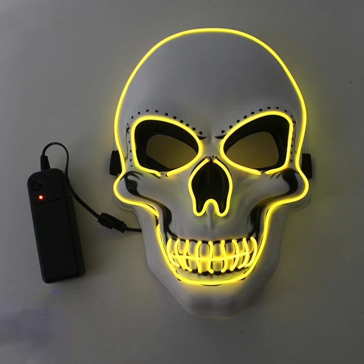 Halloween LED Skull Mask – Glowing Cold Light Full Face Mask