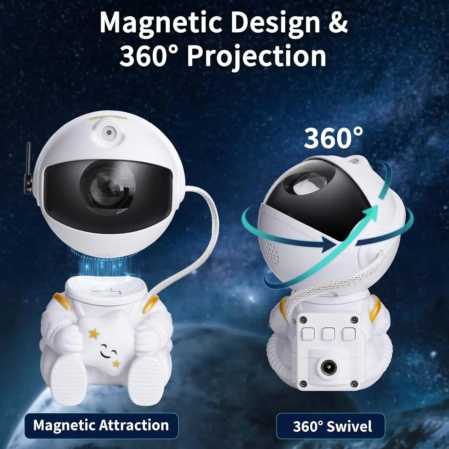 Astronaut Galaxy Projector Lamp – Starry Sky & Nebula Night Light with Remote