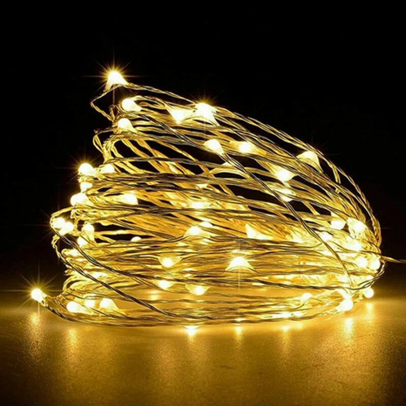 LED Fairy Copper Wire String Lights – Battery Powered (1M–20M)