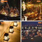 Solar Lantern Lights Outdoor – LED Hanging Garden Candle Lamps