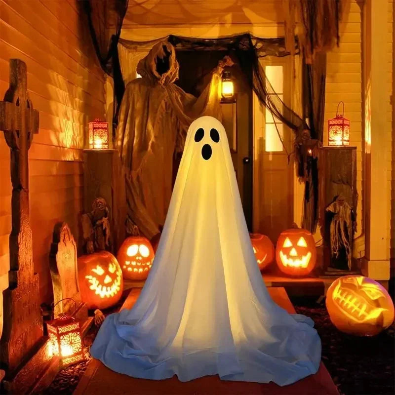 Standing Ghost Halloween Decoration with LED Lights – 49"