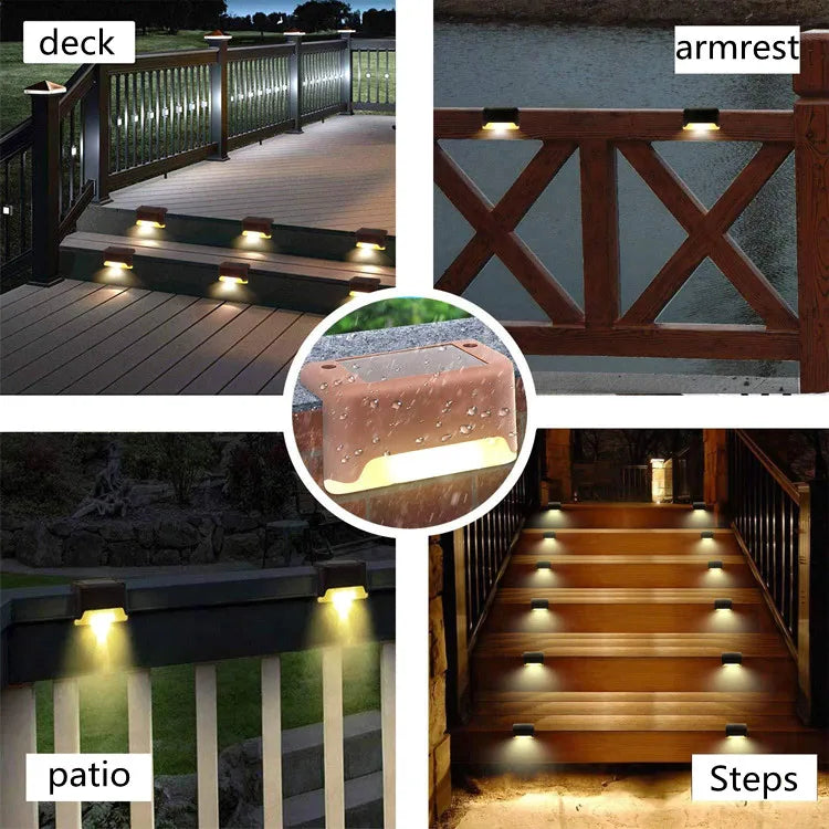 Solar LED Step Lights – Waterproof Outdoor Stair & Fence Lighting