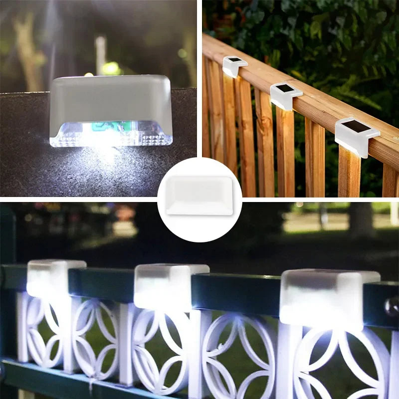 Solar LED Step Lights – Waterproof Outdoor Stair & Fence Lighting