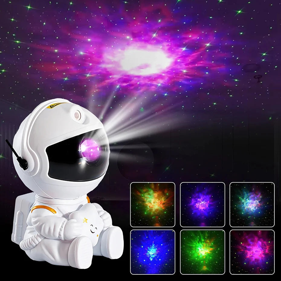 Astronaut Galaxy Projector Lamp – Starry Sky & Nebula Night Light with Remote