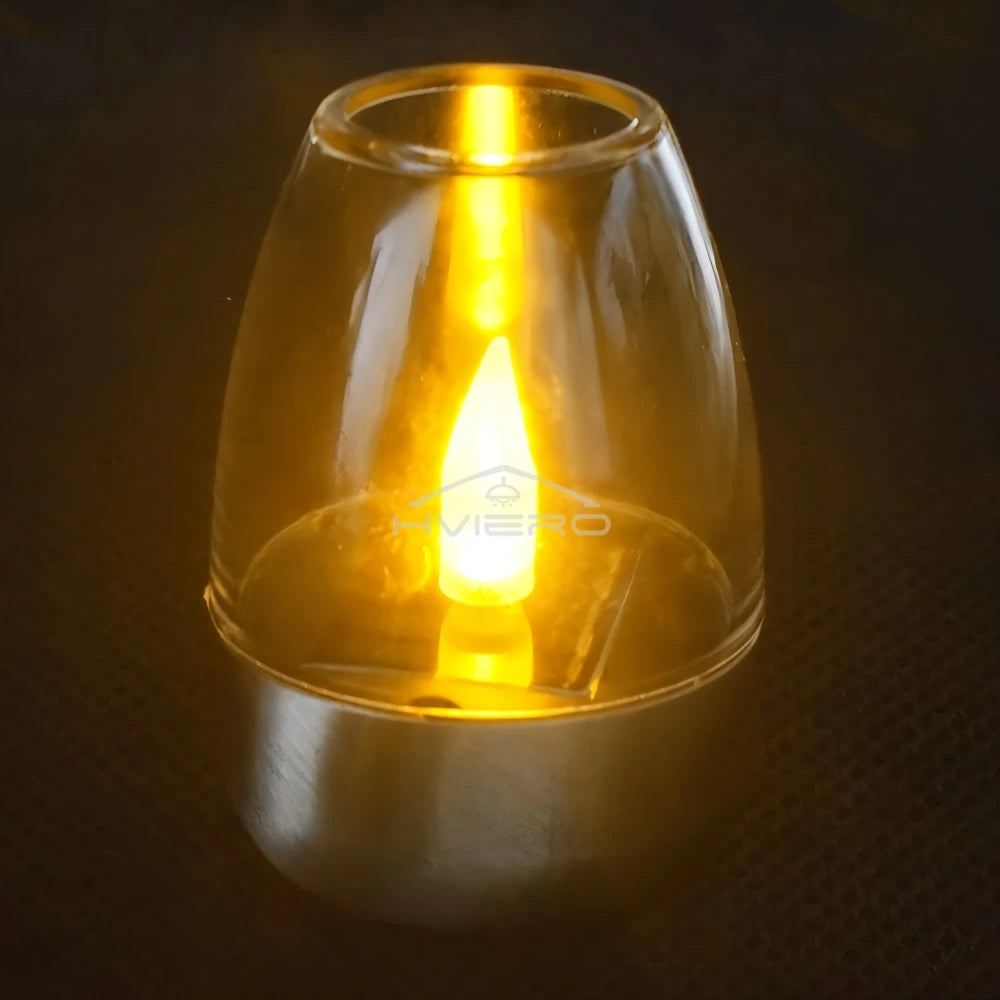 Solar LED Candle Light – Stainless Steel Outdoor Garden Lamp