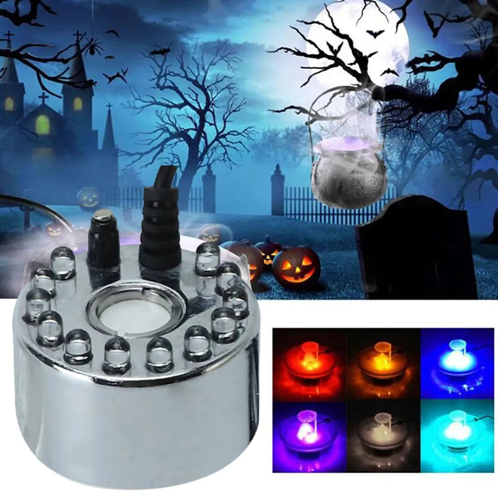 Halloween Mini Fog Machine – LED Mist Maker Decoration