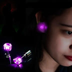 LED Luminous Stud Earrings – Colorful Glowing Zircon Party Jewelry (2PCS)