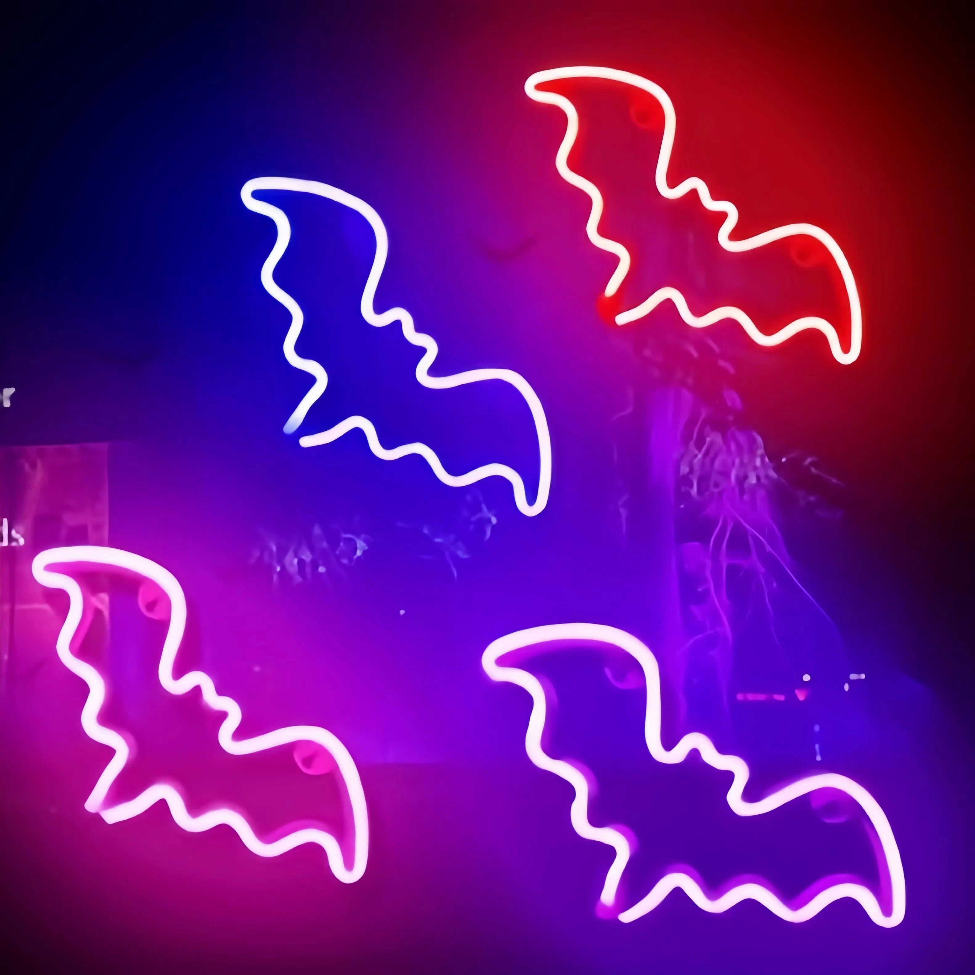 Halloween Atmosphere LED Neon Sign – USB or Battery Powered Wall Light