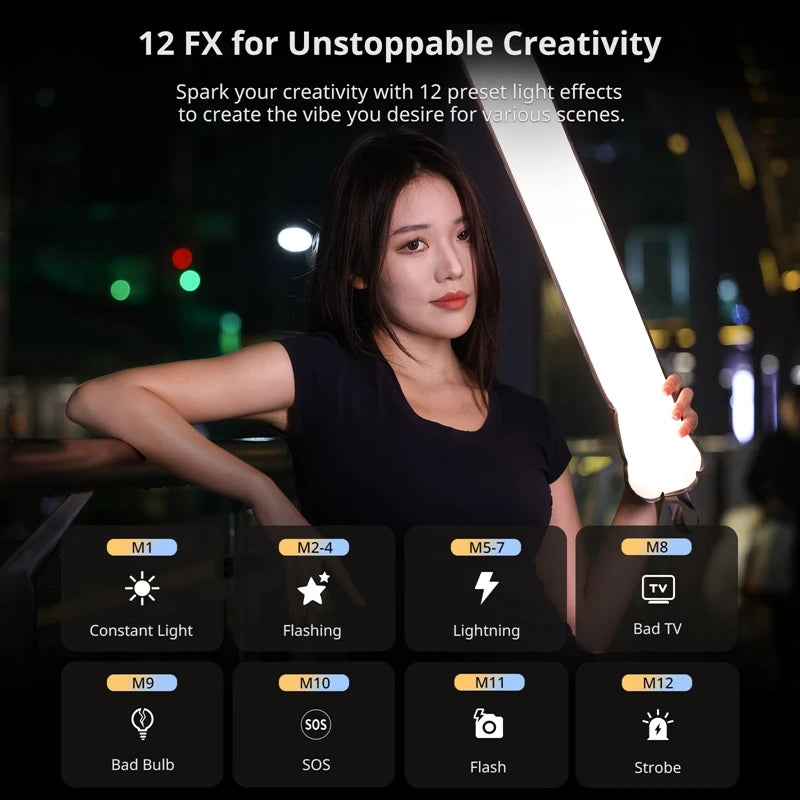 Ulanzi UA20 20W Portable Air Tube Light – Foldable Bi-Color LED Fill Light