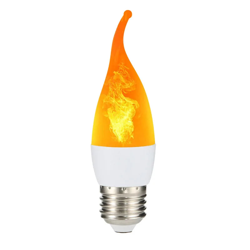 LED Flame Effect Bulb – E14/E27 Flickering Fire Light