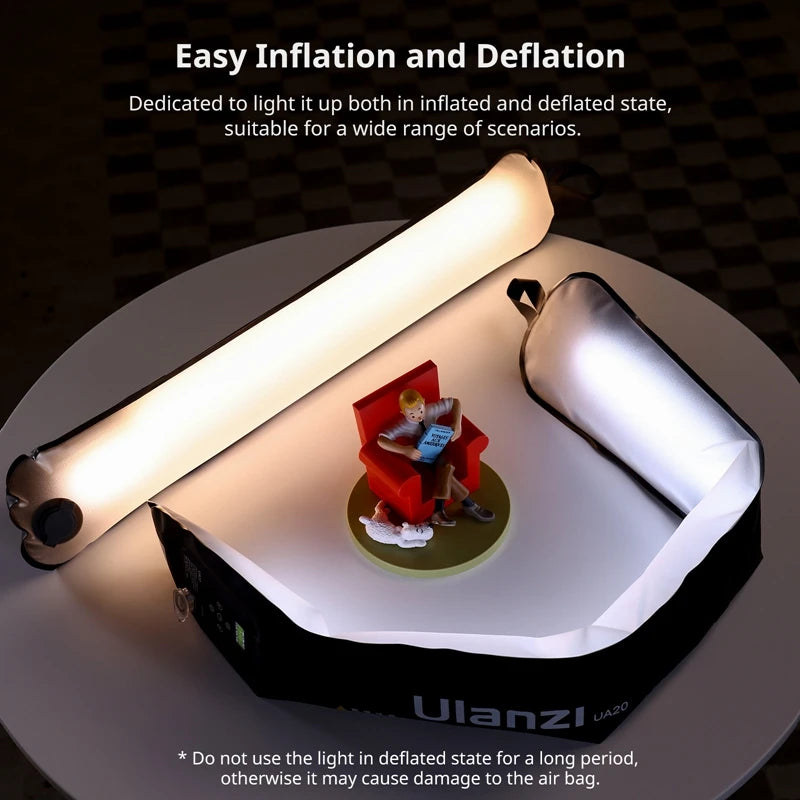 Ulanzi UA20 20W Portable Air Tube Light – Foldable Bi-Color LED Fill Light