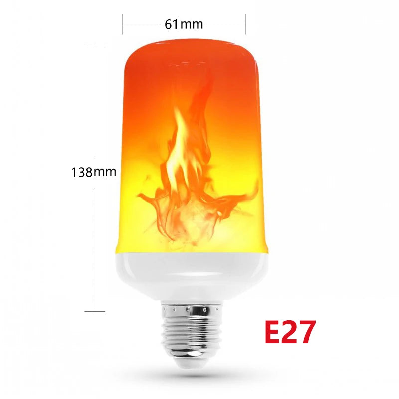 LED Flame Effect Bulb – E14/E27 Flickering Fire Light