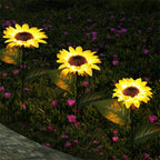 Solar Sunflower LED Garden Lights – 1 or 3 Heads