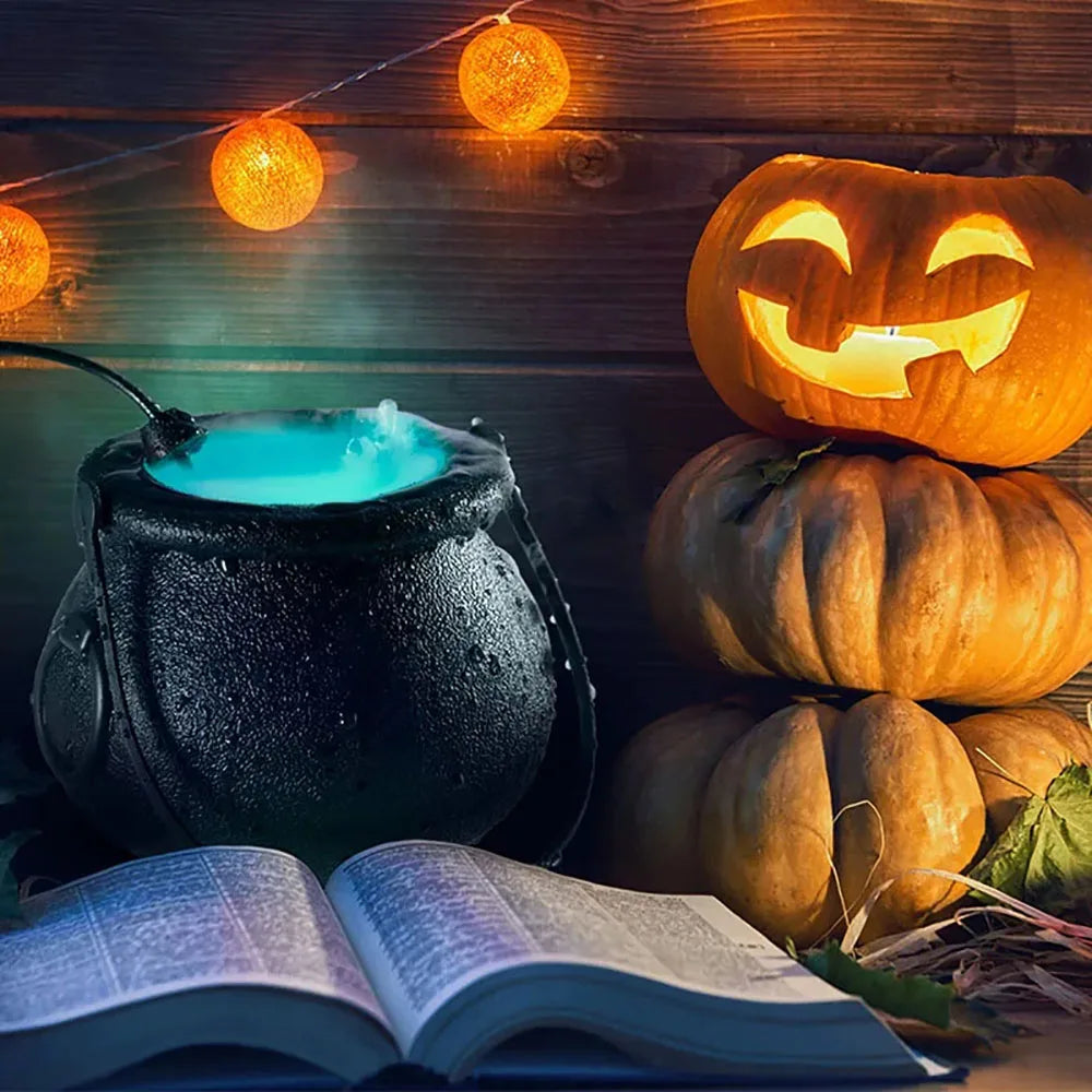 Halloween Mini Fog Machine – LED Mist Maker Decoration