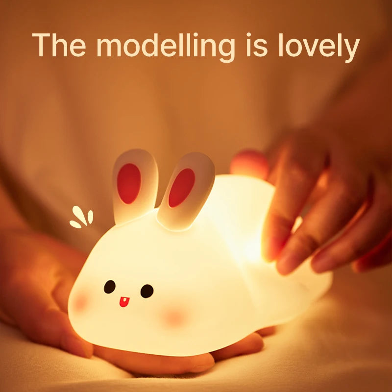 Cute Animal Night Light – Panda, Capybara, Axolotl & More (USB Rechargeable)