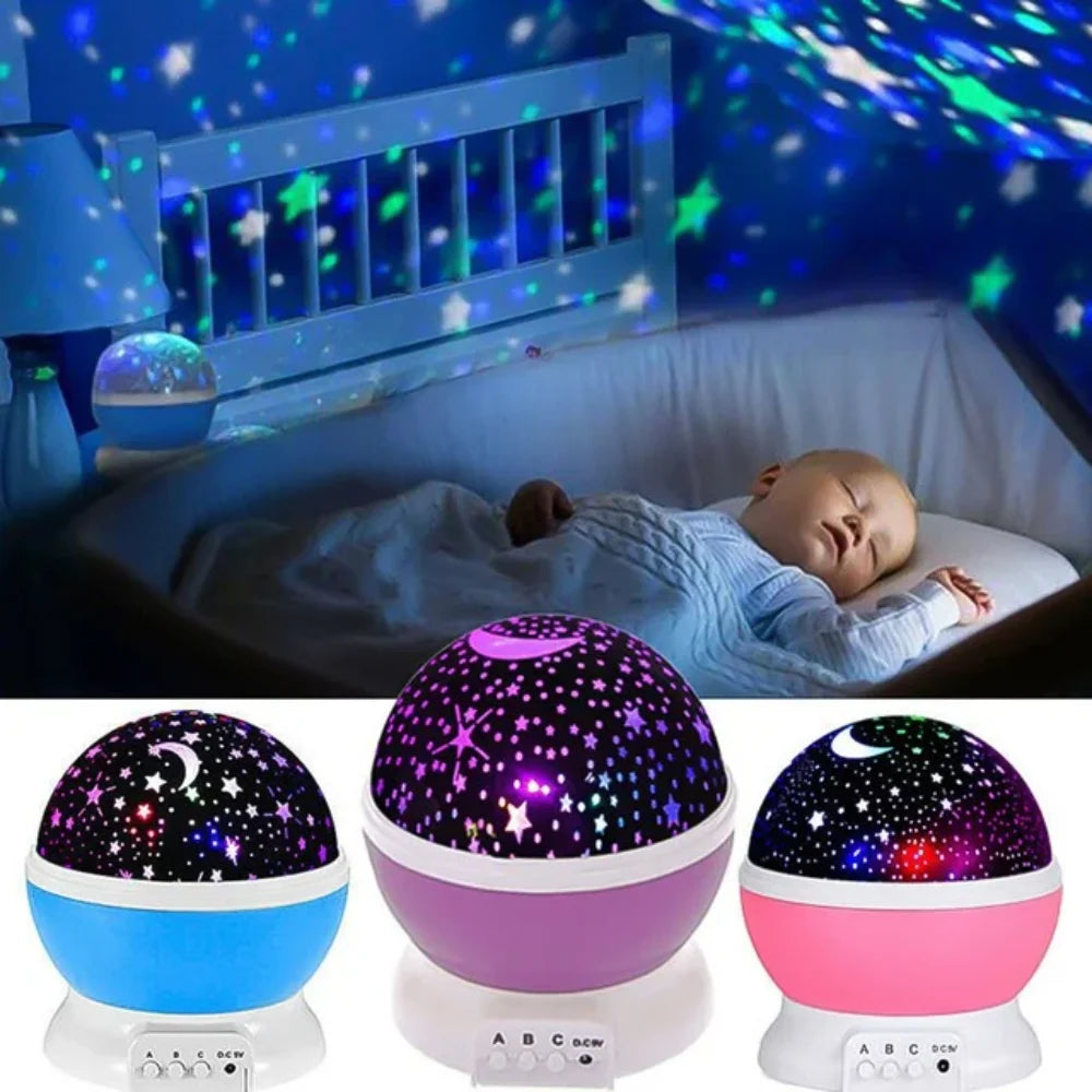 Galaxy Projector Night Light – Rotating Starry Sky & Moon Lamp for Kids