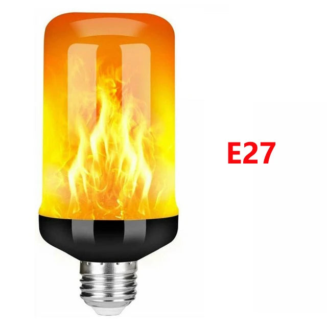 LED Flame Effect Bulb – E14/E27 Flickering Fire Light