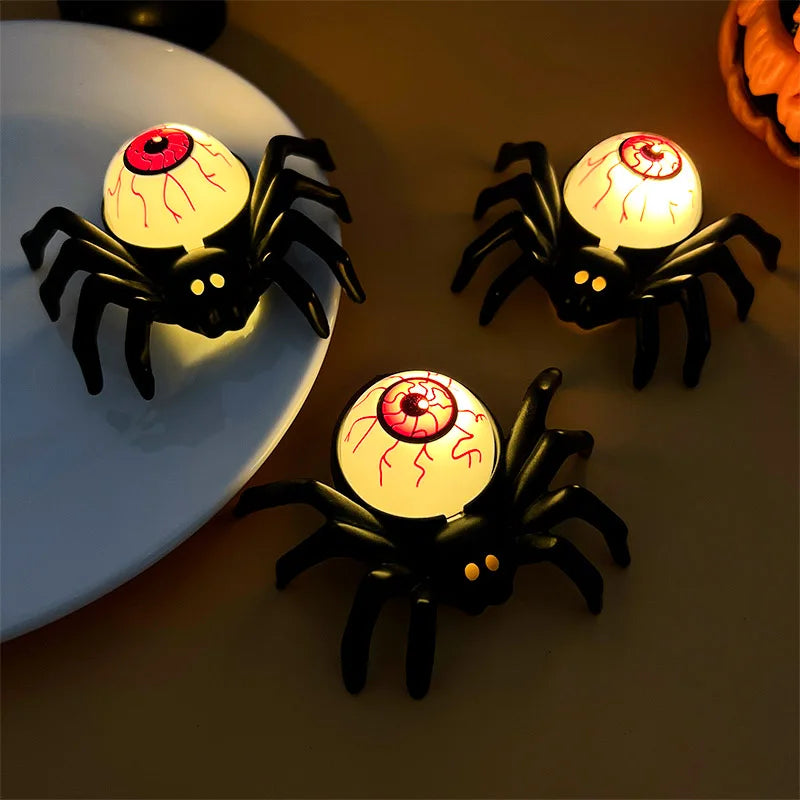 Halloween LED Candle Lights – Spider & Skull Decorative Lamps