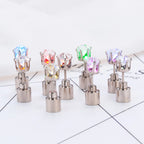 LED Luminous Stud Earrings – Colorful Glowing Zircon Party Jewelry (2PCS)