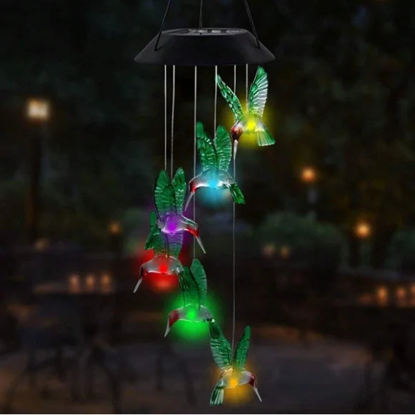 Solar Color Changing Wind Chimes – 6 LED RGB Outdoor Garden Décor