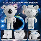 Smart Astronaut Galaxy Projector – 82 Effects – Bluetooth Starry Sky & Nebula Night Light