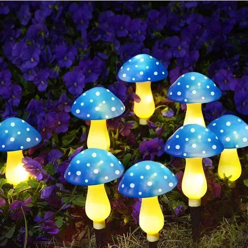 Solar Mushroom Fairy Lights – Christmas & Garden Outdoor Decoration