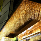 2025 LED Icicle Curtain String Lights – 8-Mode Fairy Lights for Holidays & Parties