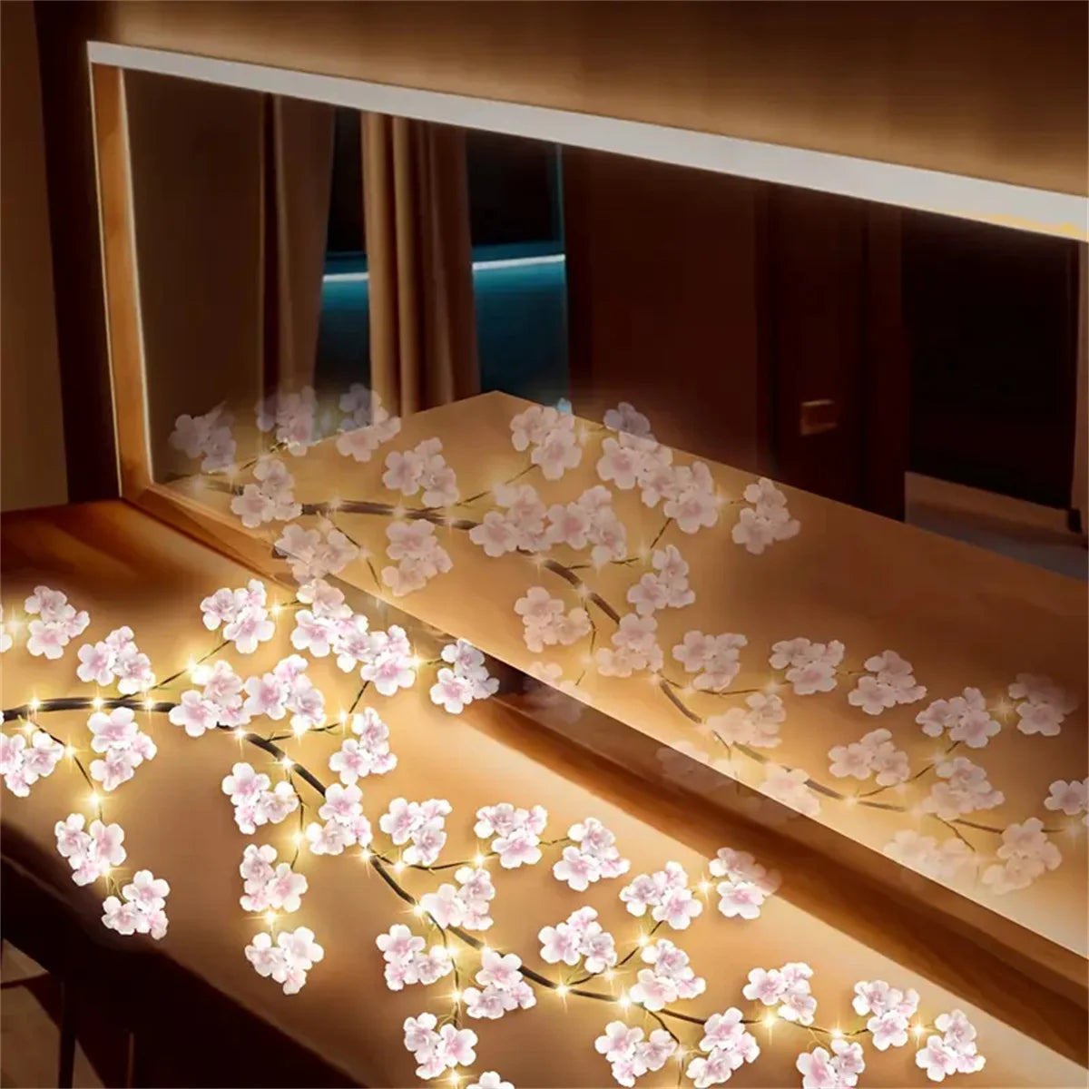 Cherry Blossom LED Tree Light – 96 LEDs with USB Power & 8 Modes