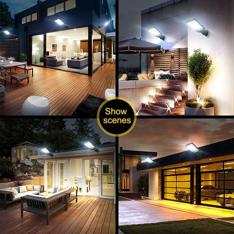 LED Solar Motion Sensor Wall Lights 108/117 COB – Waterproof Outdoor Security Lamps