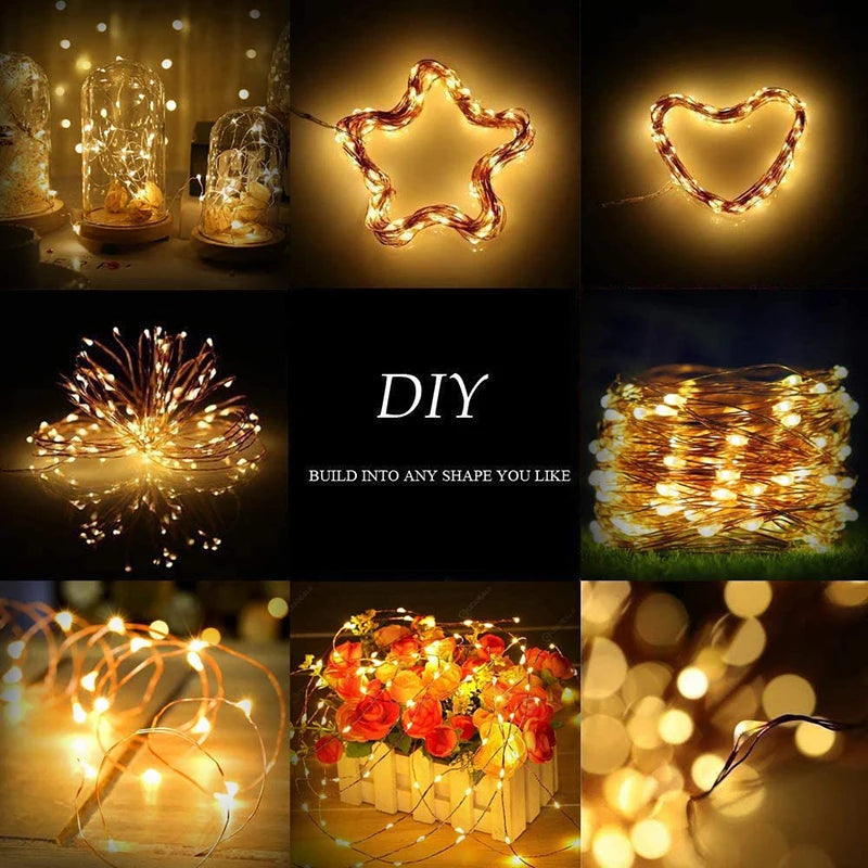 Solar String Lights – Waterproof 8-Mode Copper Wire Fairy Lights