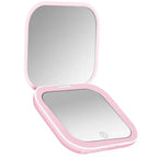 Mini Folding LED Makeup Mirror – USB Rechargeable with 2X Magnification
