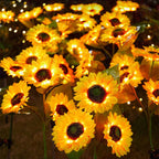 Solar Sunflower LED Garden Lights – 1 or 3 Heads