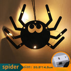 Halloween Hanging Lights – Castle, Witch, Ghost & Spider Web (10LED)