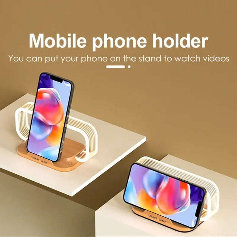 LED Wireless Charger Lamp – Touch Control Desk Light with Phone Stand