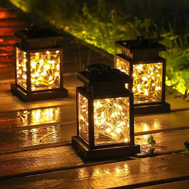 Solar Lantern Lights Outdoor – LED Hanging Garden Candle Lamps