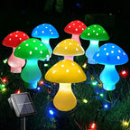 Solar Mushroom Fairy Lights – Christmas & Garden Outdoor Decoration
