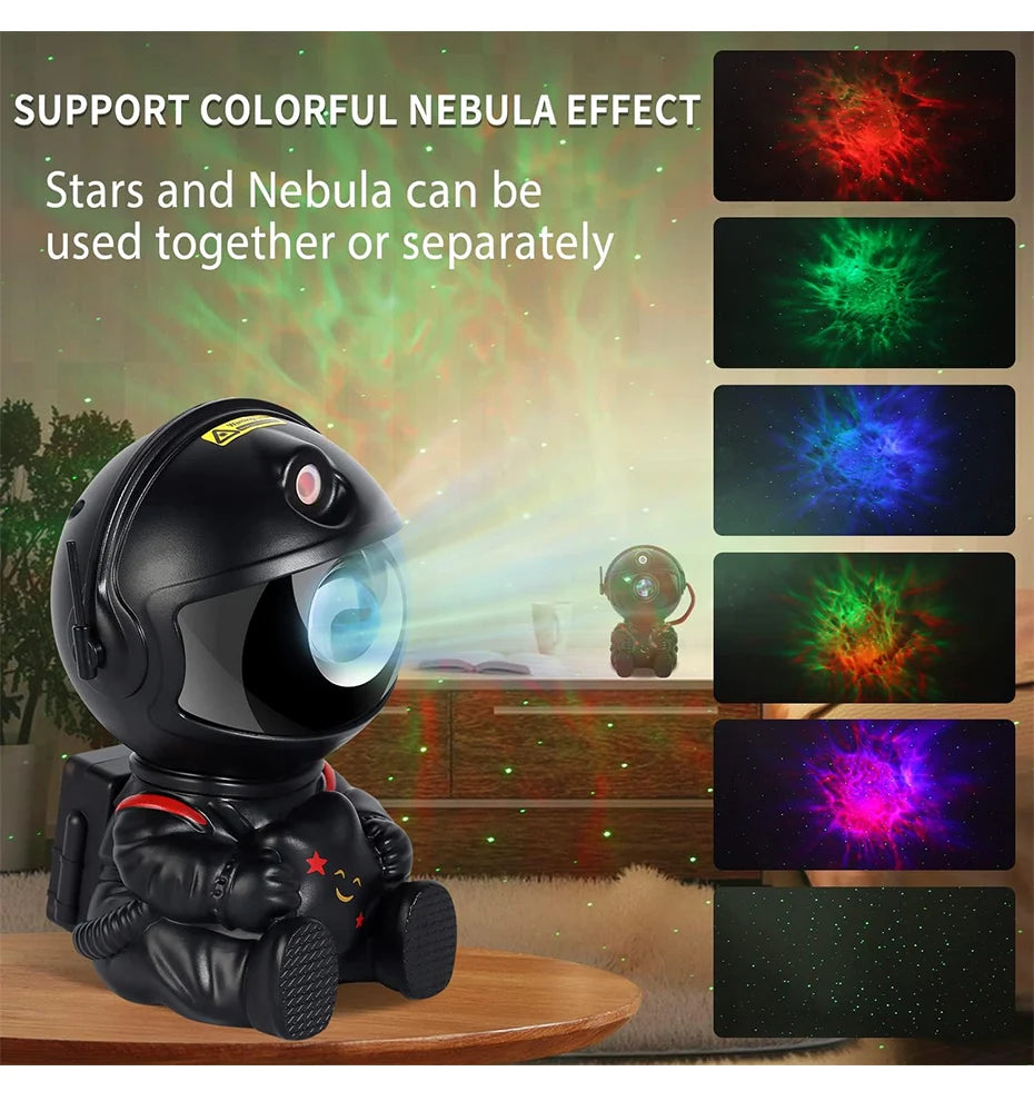 Astronaut Galaxy Projector Lamp – Starry Sky & Nebula Night Light with Remote