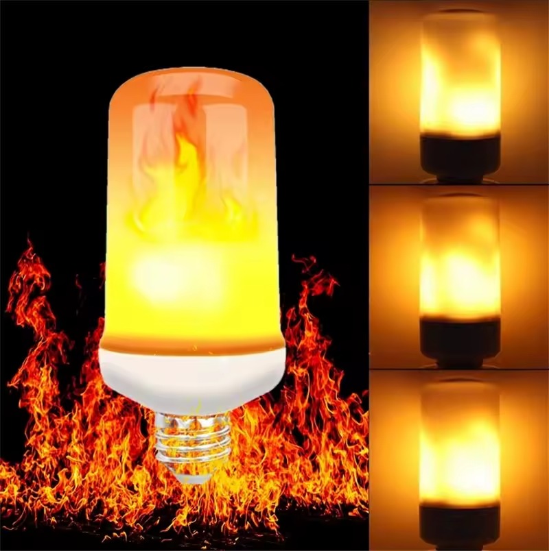 LED Flame Effect Bulb – E14/E27 Flickering Fire Light