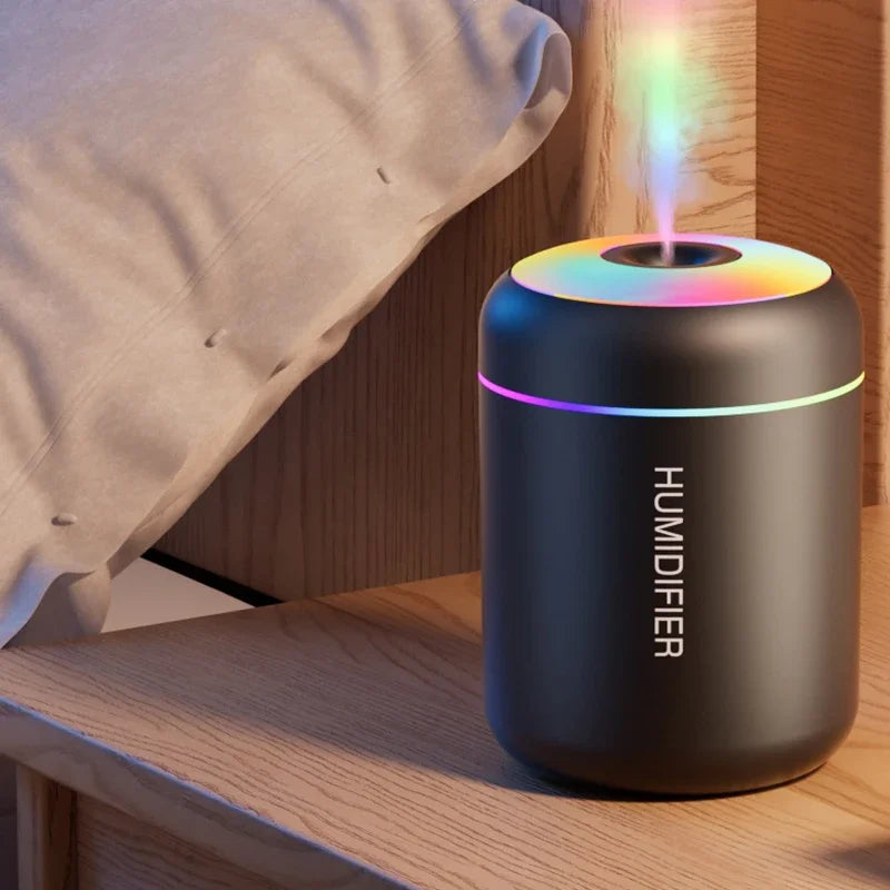 Mini USB Air Humidifier – 180ml Aroma Diffuser with LED Light